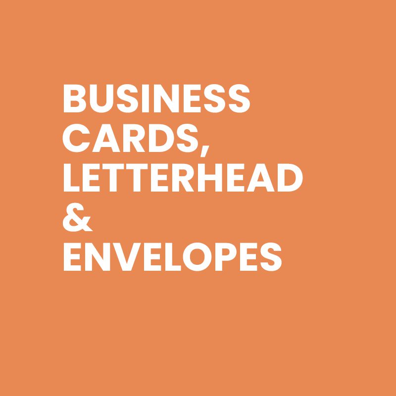 Business cards, letterhead & envelopes.