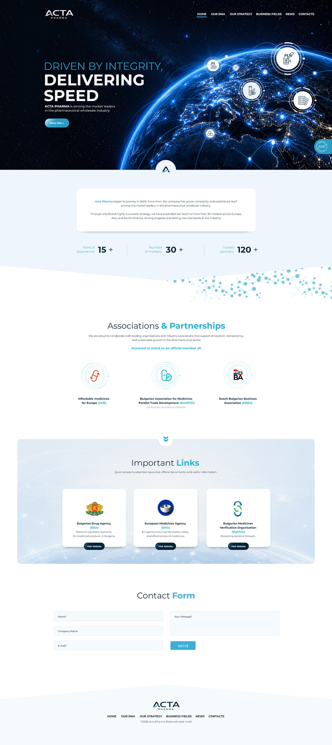 Acta Pharma corporate website